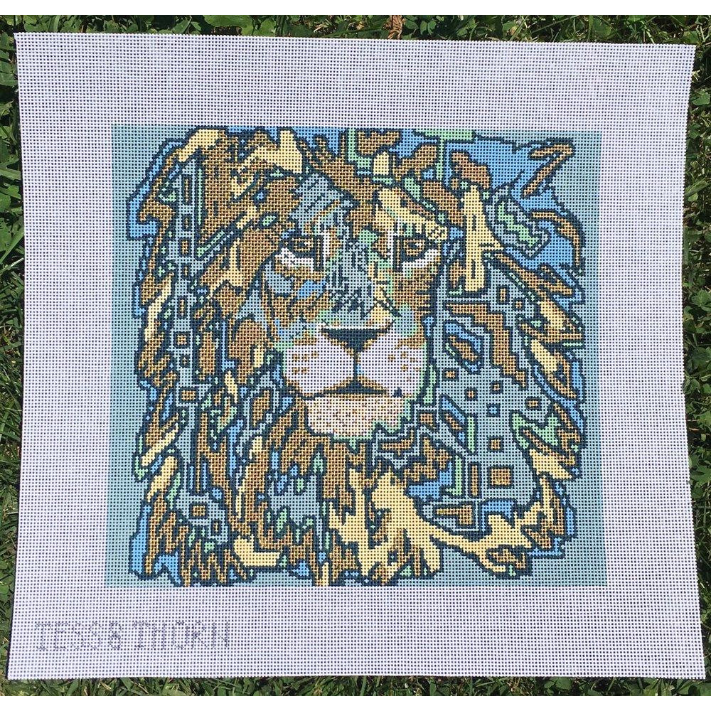 Cecil the Lion Needlepoint Canvas - KC Needlepoint