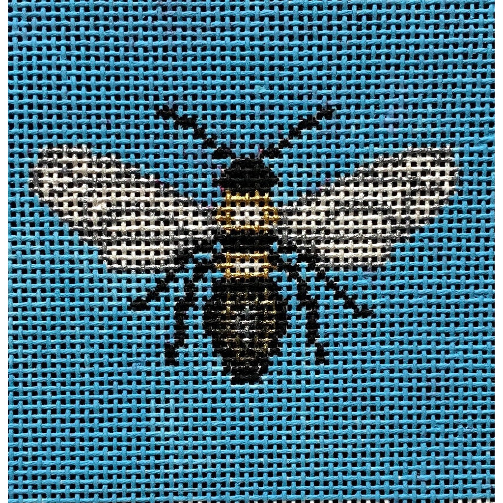 Bee 3" Square Insert Canvas - KC Needlepoint