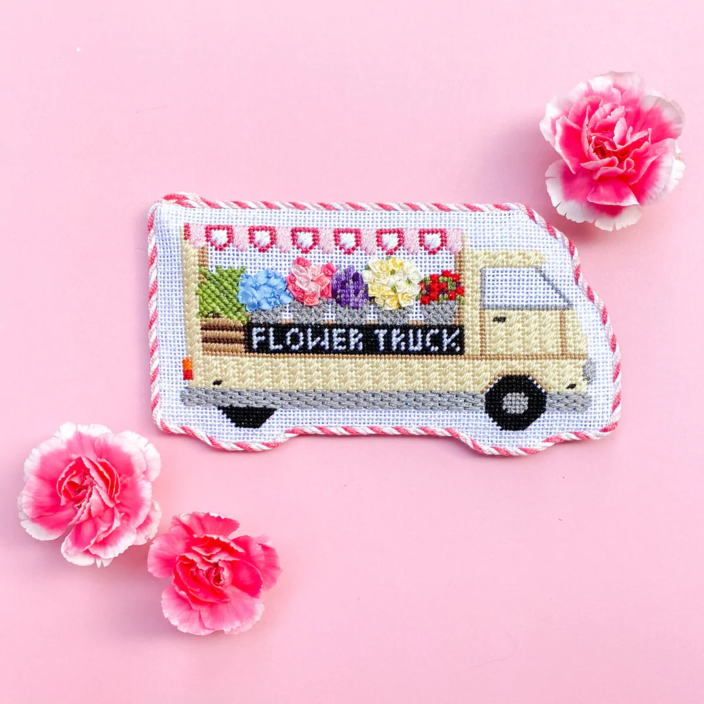 Flower Truck Canvas - KC Needlepoint
