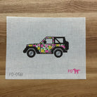 Floral Jeep Canvas - KC Needlepoint