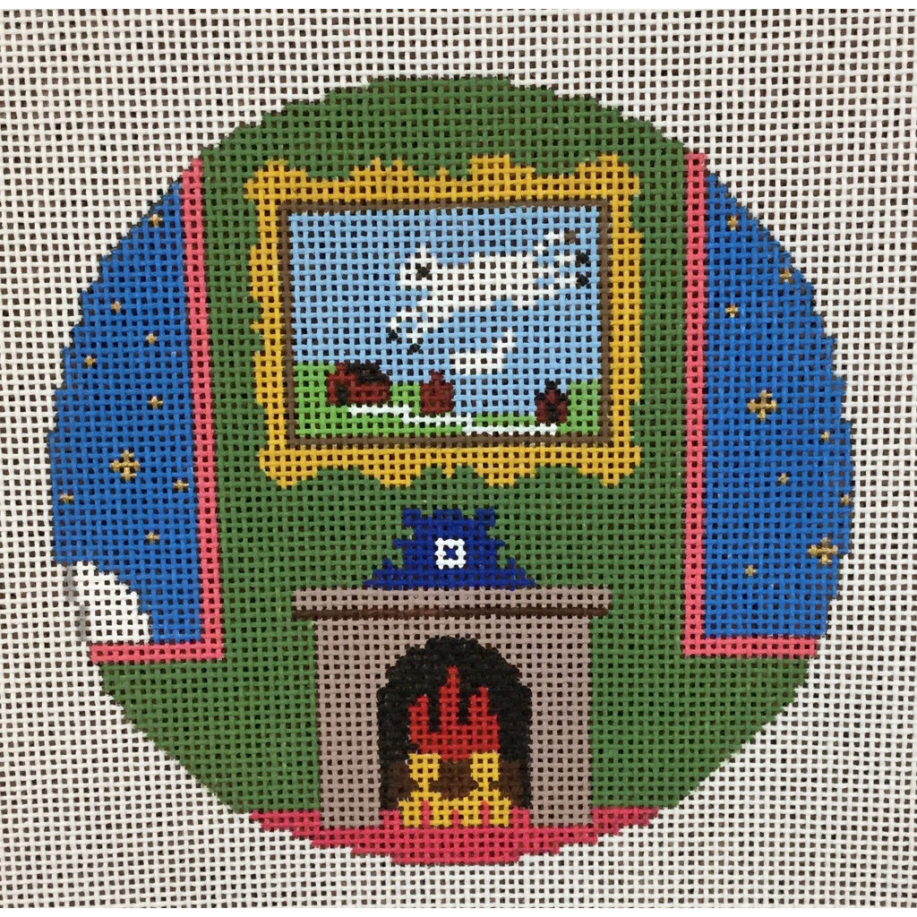Cow Jumping over the Moon Canvas - KC Needlepoint