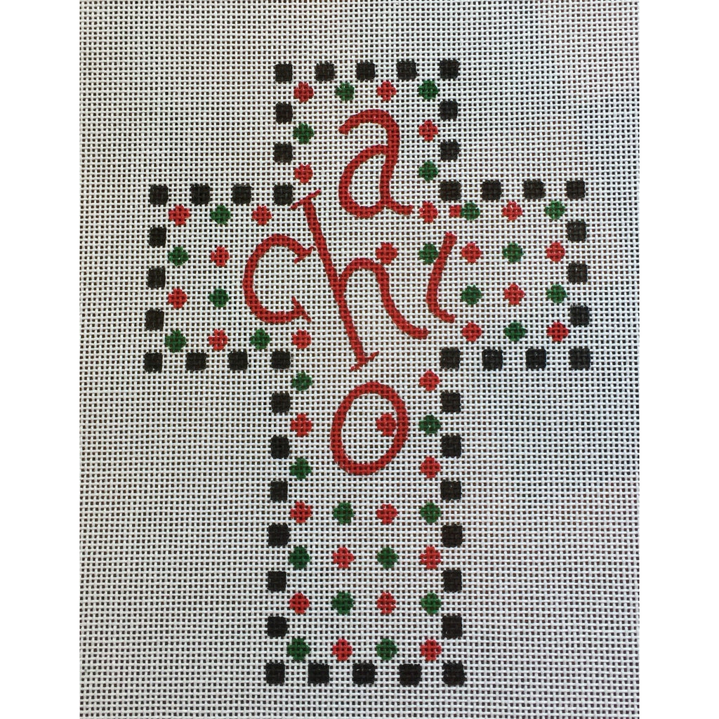 Alpha Chi Omega Cross Canvas - KC Needlepoint