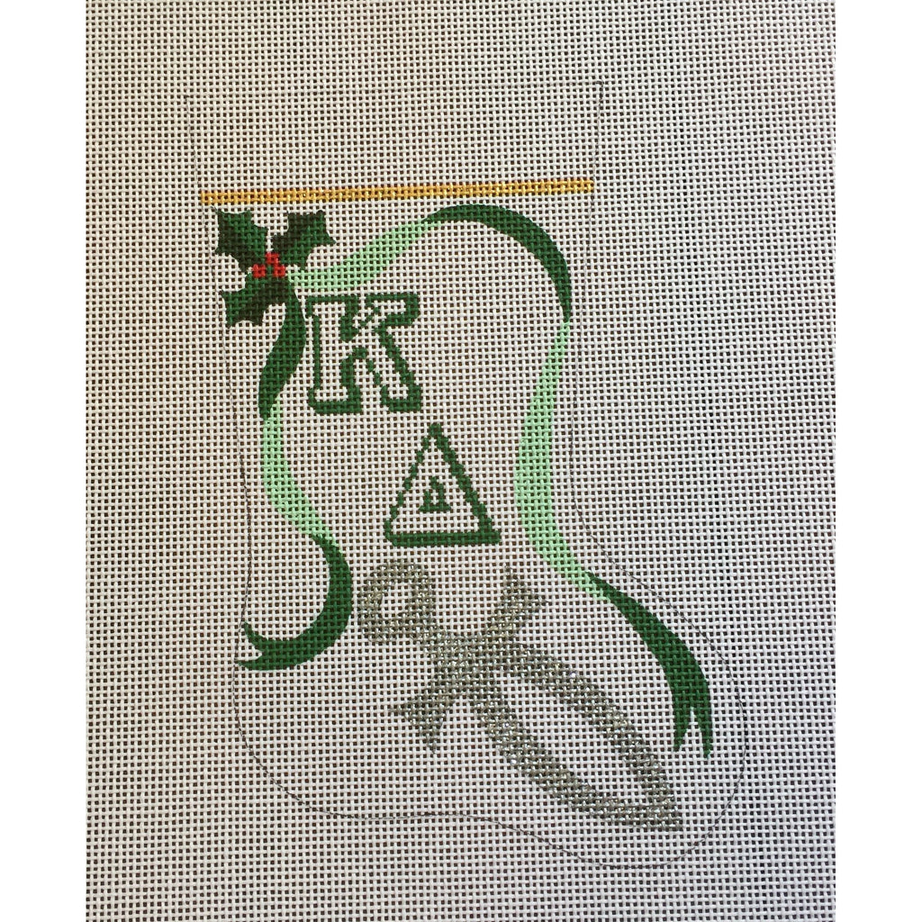 Kappa Delta Mini Sock Canvas - KC Needlepoint