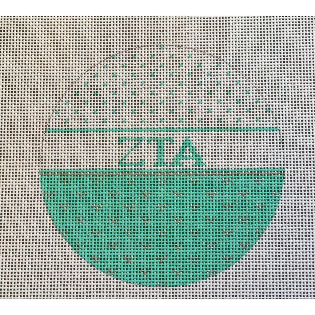 Zeta Tau Alpha Round Canvas - KC Needlepoint