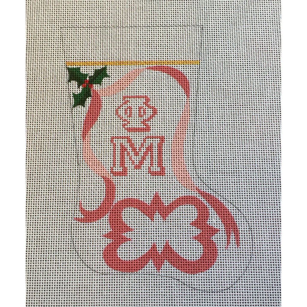 Phi Mu Mini Sock Canvas - KC Needlepoint