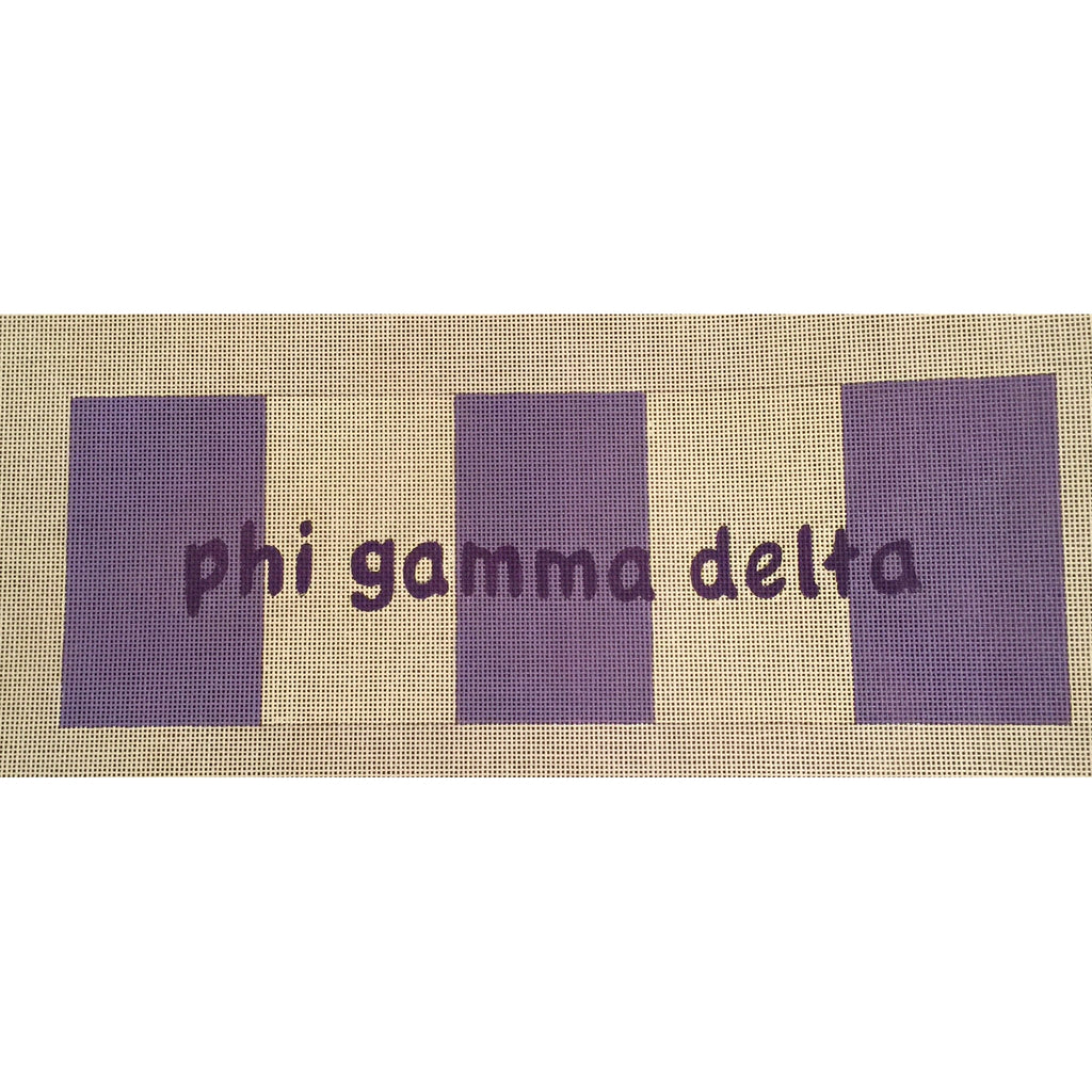 Phi Gamma Delta with Stripes Canvas - KC Needlepoint