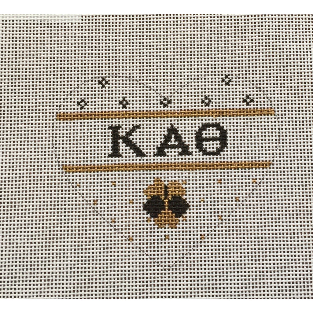 Kappa Alpha Theta Small Heart Canvas - KC Needlepoint