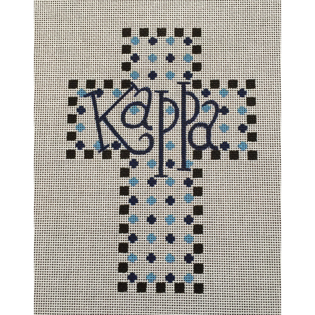 Kappa Kappa Gamma Cross Canvas - KC Needlepoint