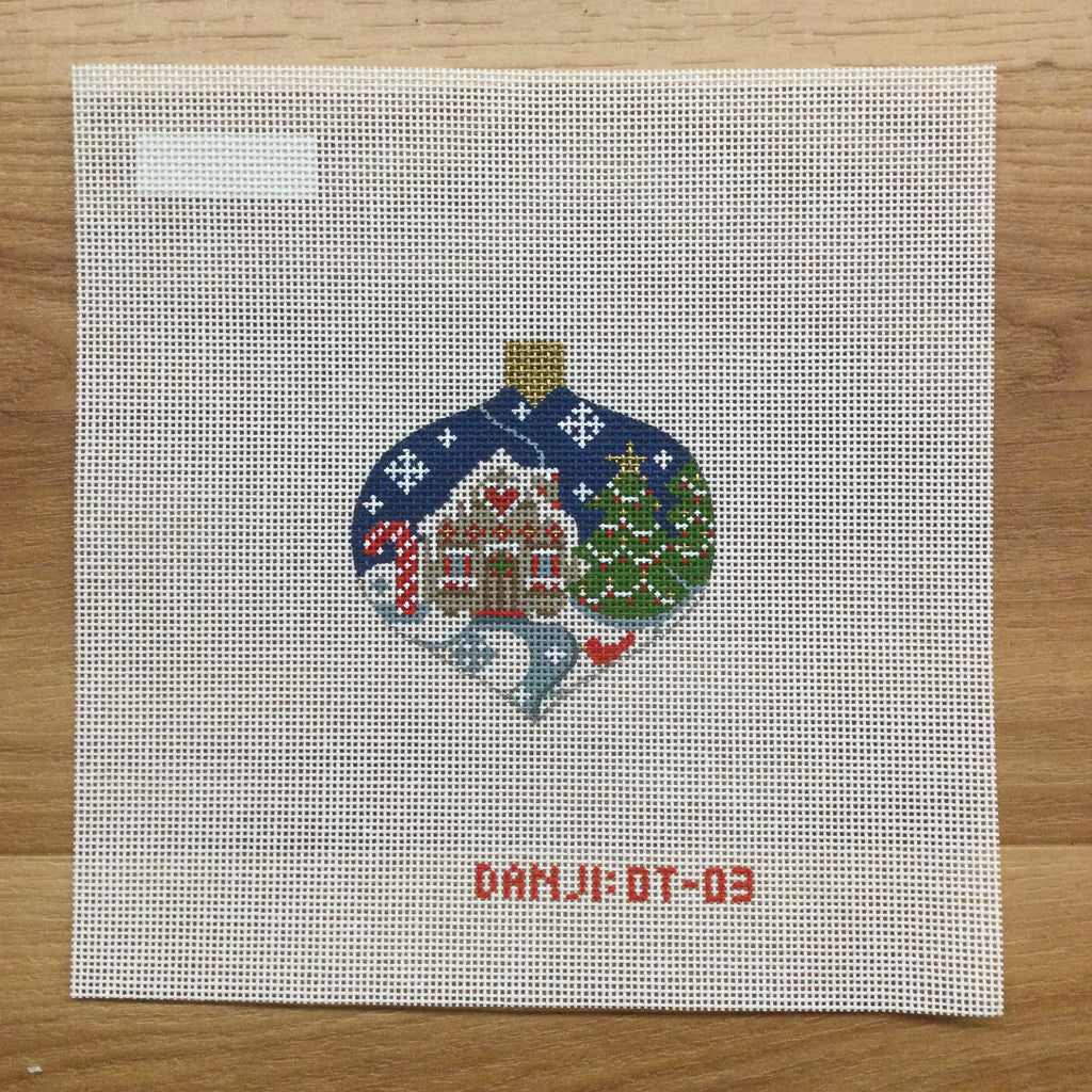 Gingerbread House Bauble Canvas - needlepoint