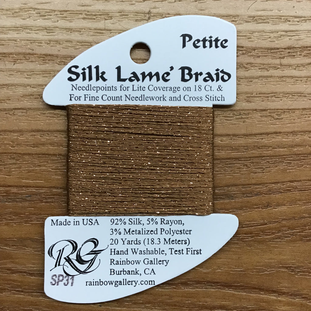 Petite Silk Lamé Braid SP31 Copper - KC Needlepoint
