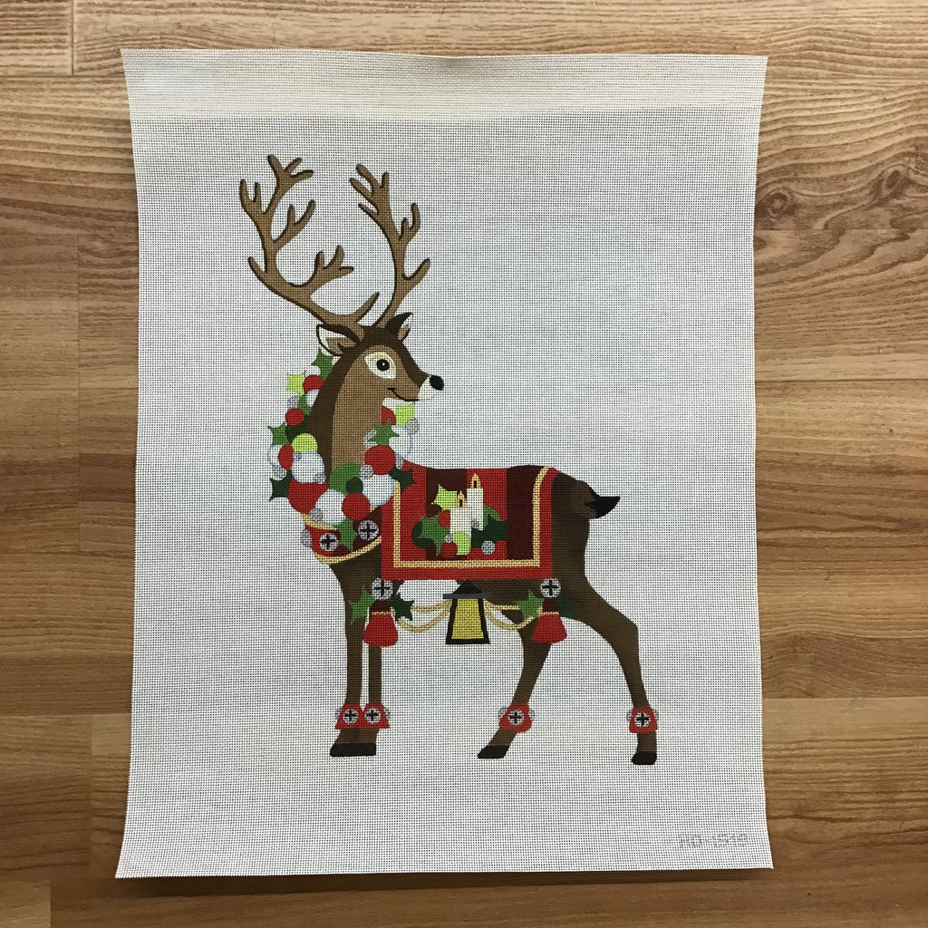 Reindeer 3 Canvas - KC Needlepoint
