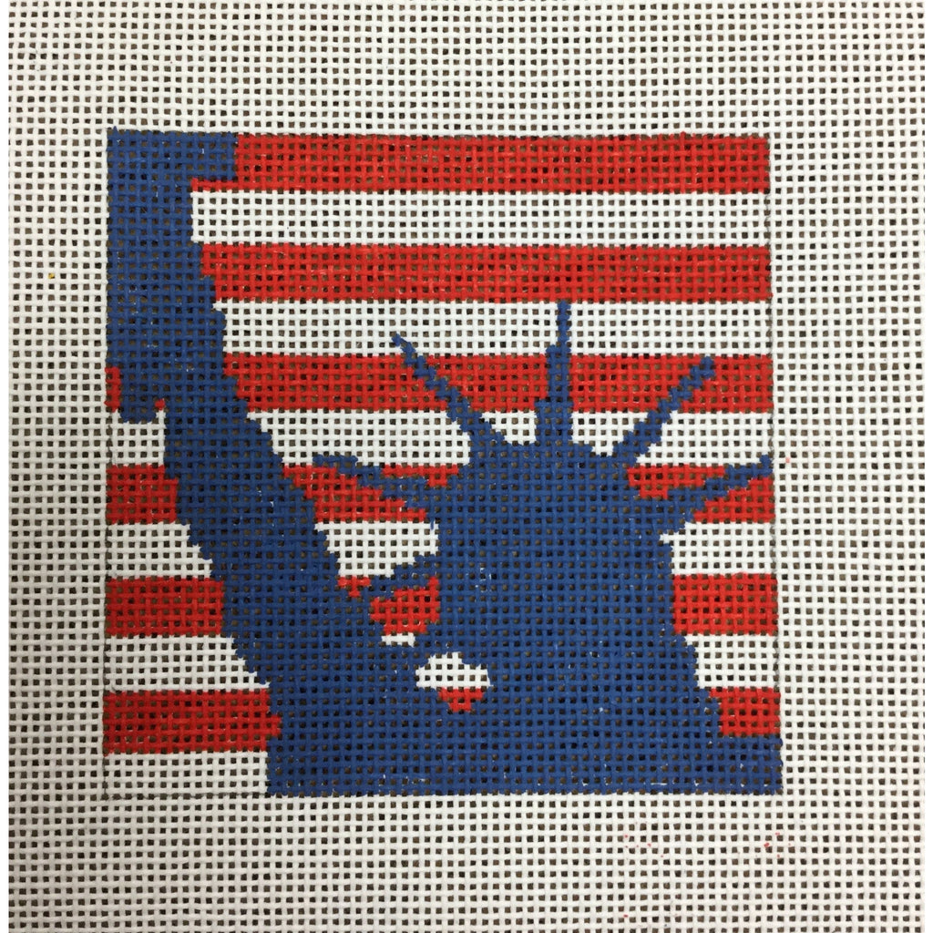 Statue of Liberty 4 1/2" Square Canvas - KC Needlepoint