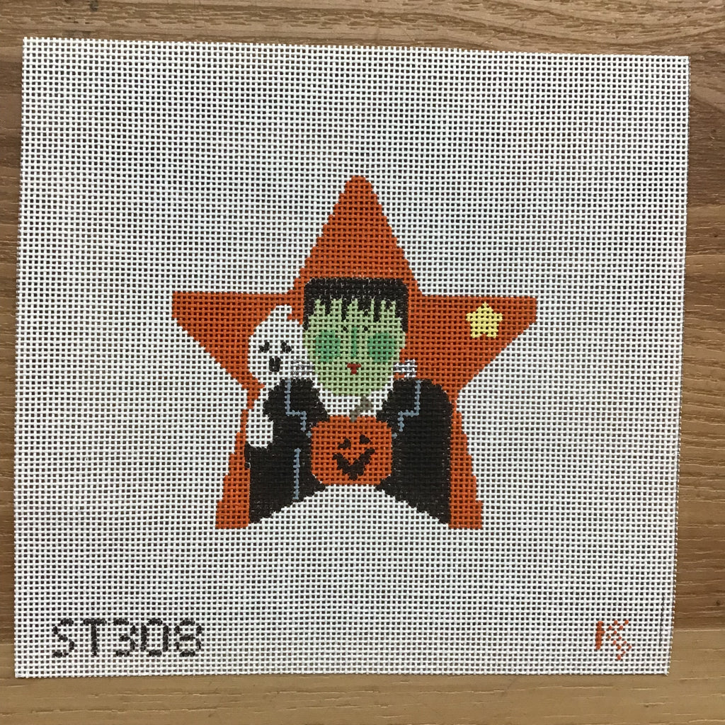 Frankenstein Star Canvas - KC Needlepoint