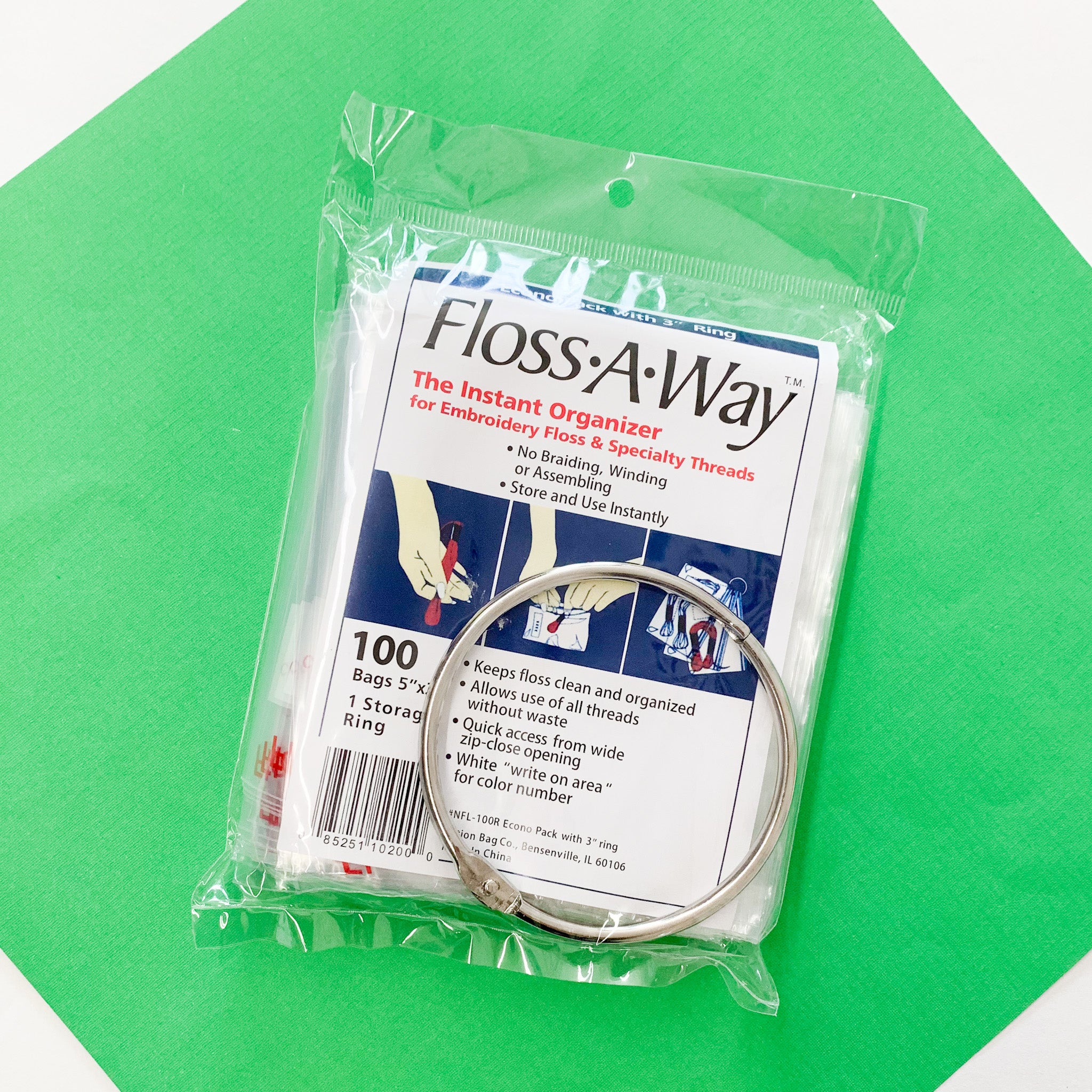 FLOSS A WAY STORAGE BAGS 36 PLUS RING — Exquisite Cross Stitch and