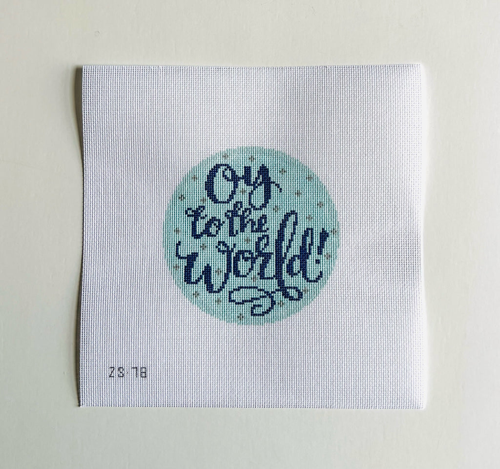 OY to the World Canvas - KC Needlepoint