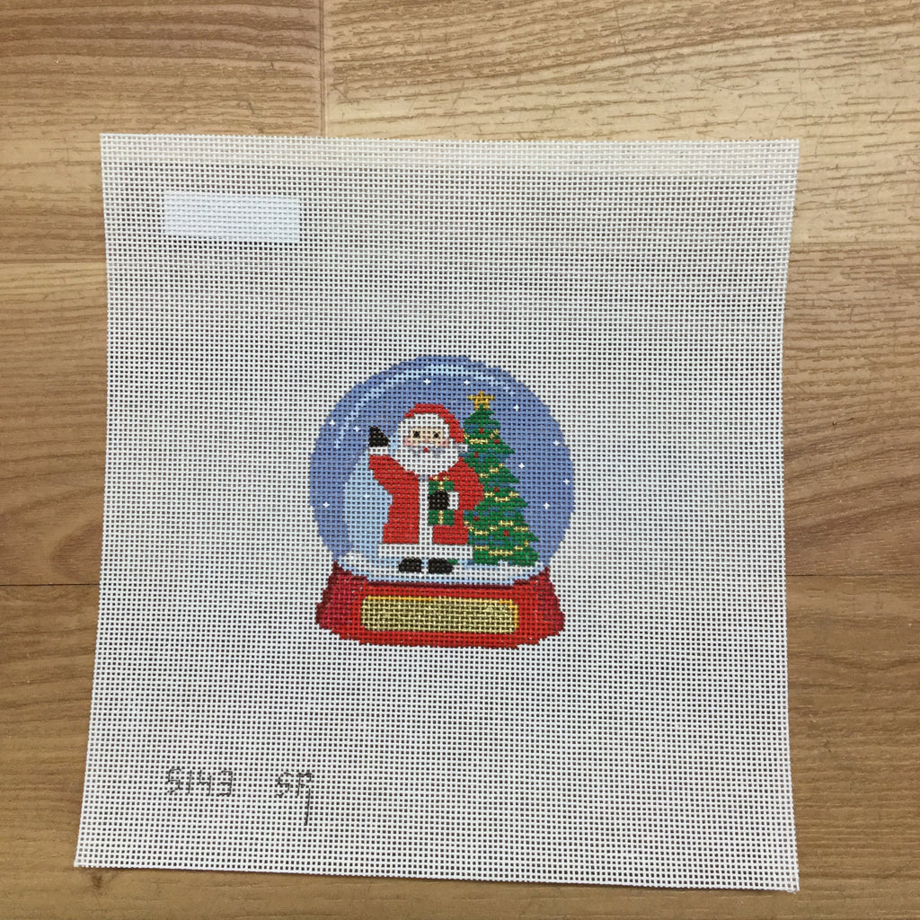 Snow Globe Santa Canvas - KC Needlepoint