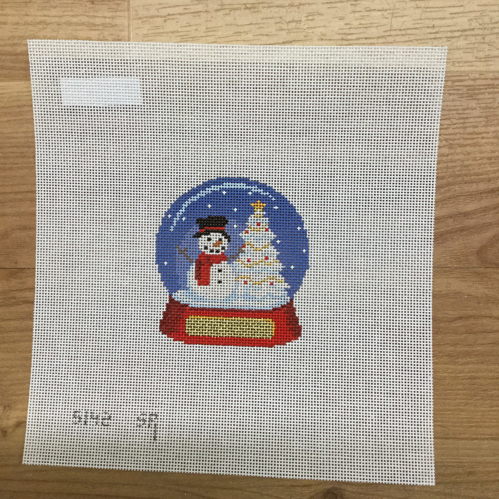 Snow Globe Snowman Canvas - KC Needlepoint