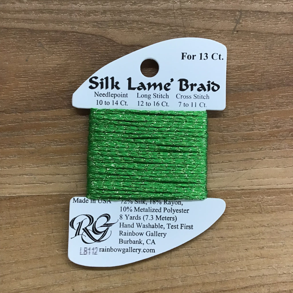 Silk Lamé Braid LB112 Spring Green - KC Needlepoint