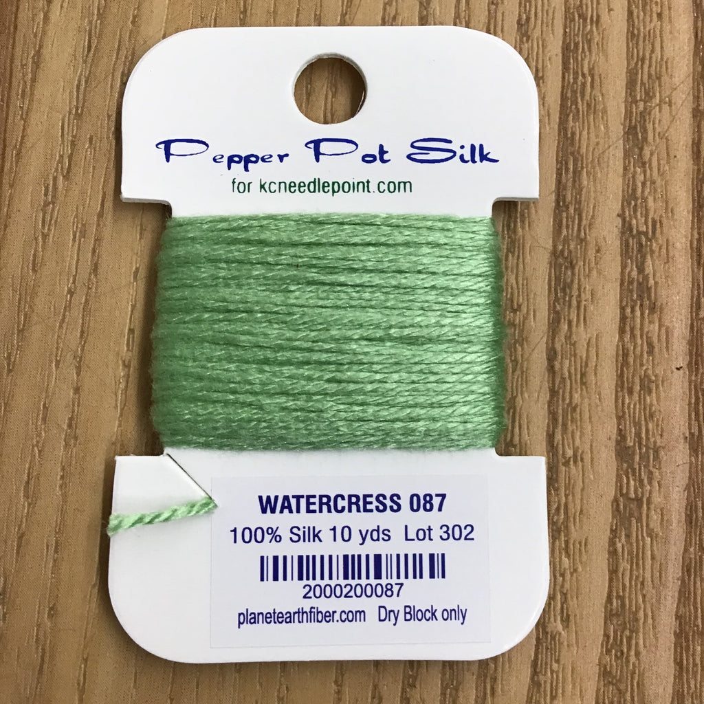 Pepper Pot Silk Card 087 Watercress - KC Needlepoint