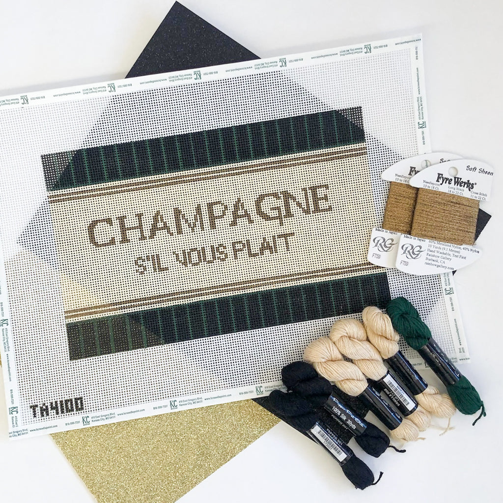 Champagne S'il Vous Plait Kit - KC Needlepoint