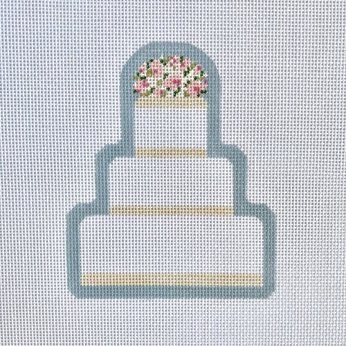Brooke Wedding Cake Canvas - KC Needlepoint