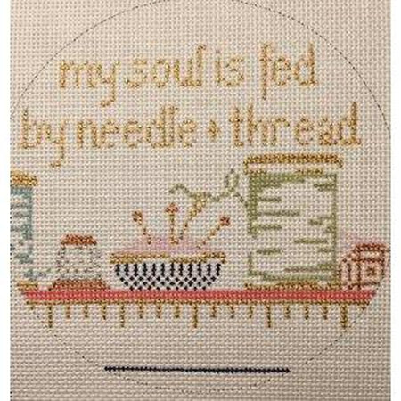 My Soul Is Fed... Needlepoint Canvas - KC Needlepoint
