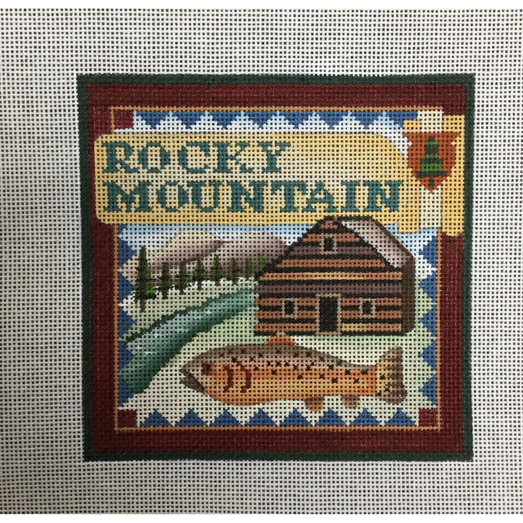 Rocky Mountain Travel Canvas - KC Needlepoint