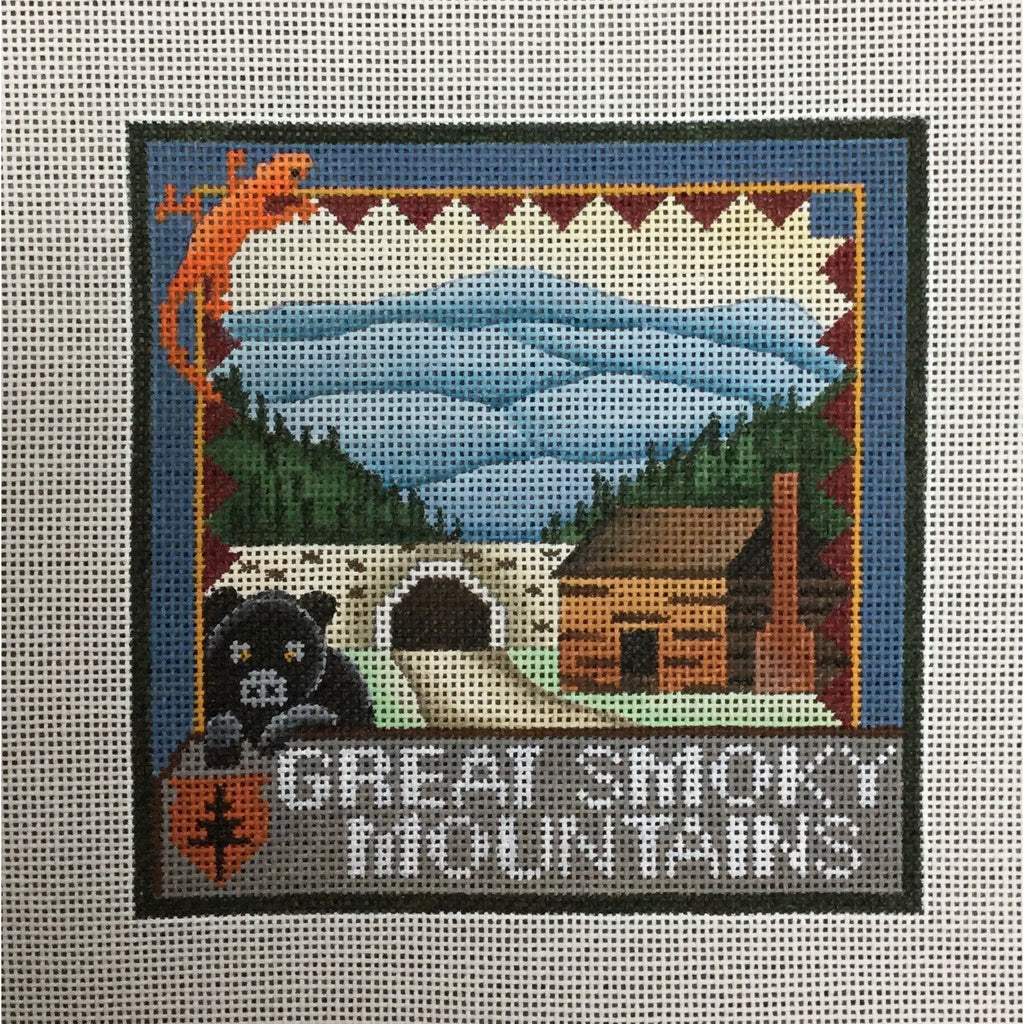 Great Smoky Mountains Travel Canvas - KC Needlepoint