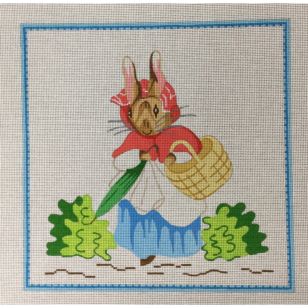 Mother Bunny Needlepoint Canvas - KC Needlepoint