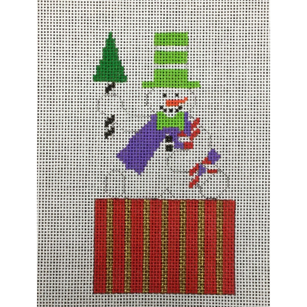 Snowman Package Canvas - KC Needlepoint