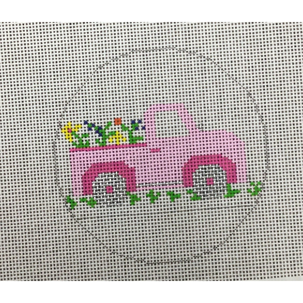 Little Pink Truck Canvas - KC Needlepoint