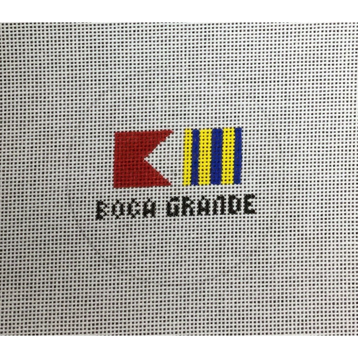 Boca Grande Travel Round Canvas KC Needlepoint