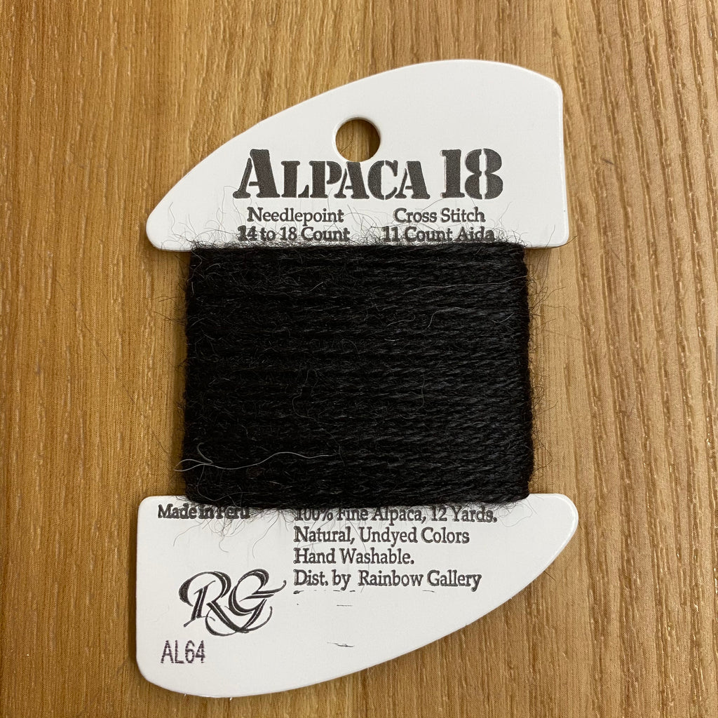Alpaca 18 AL64 Black - KC Needlepoint