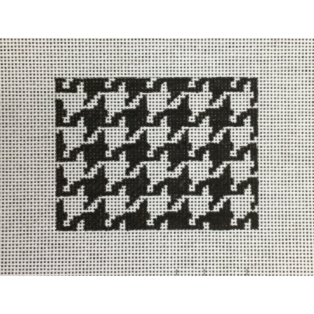 Black/White Houndstooth Card Wallet Insert Canvas - KC Needlepoint