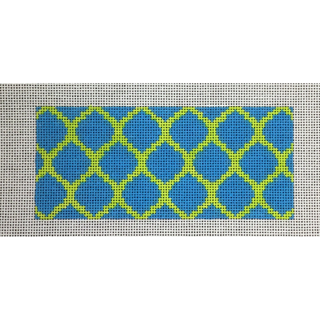 Blue/Green Card Insert Canvas - KC Needlepoint
