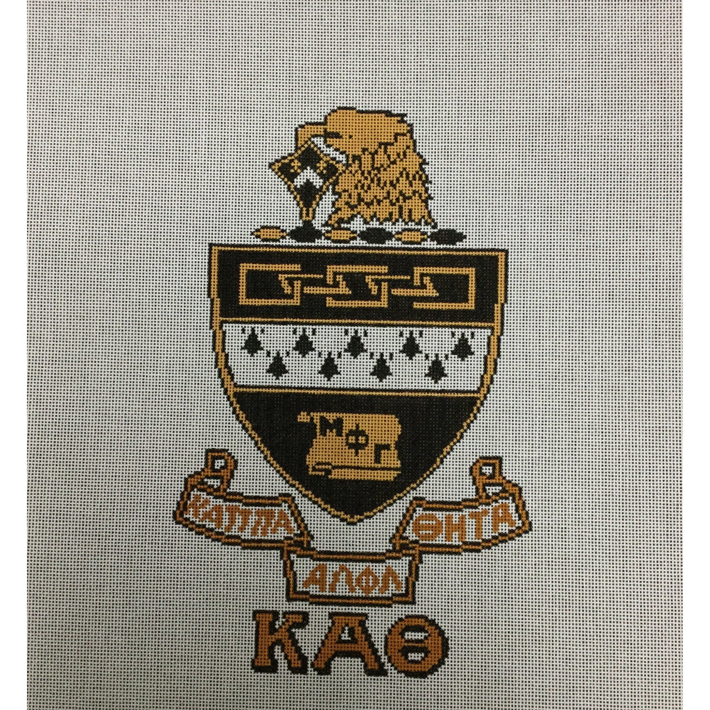 Kappa Alpha Theta Crest Canvas - KC Needlepoint