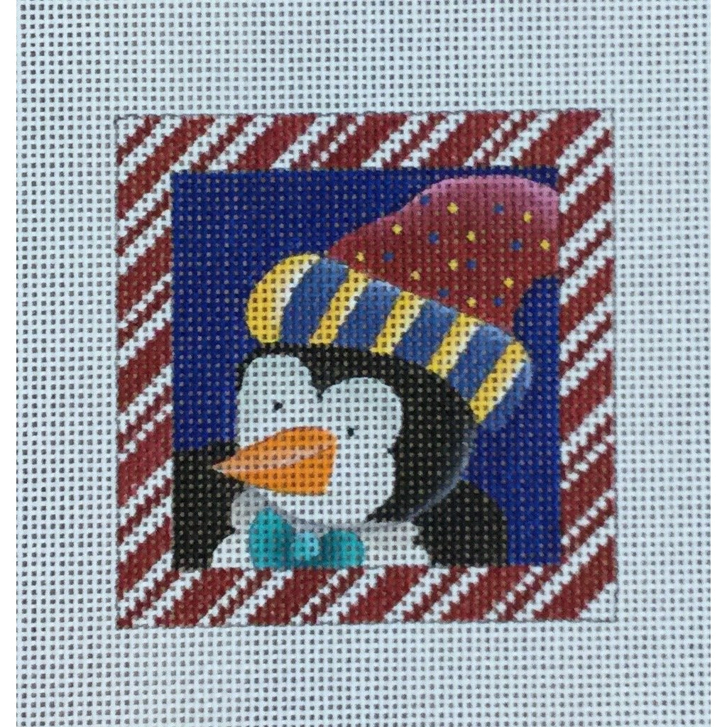 Penguin with Hat Canvas - KC Needlepoint