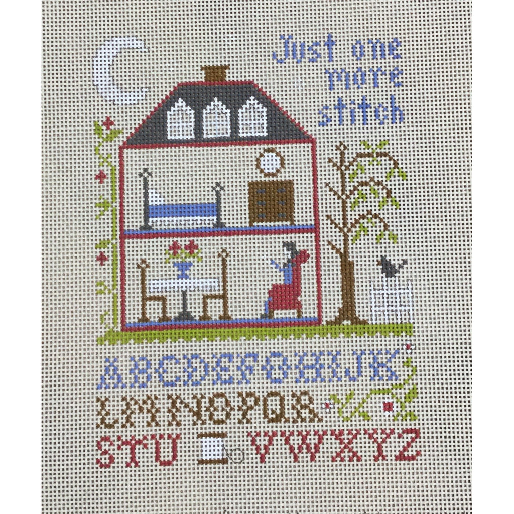 Just One More Stitch Sampler Canvas - KC Needlepoint