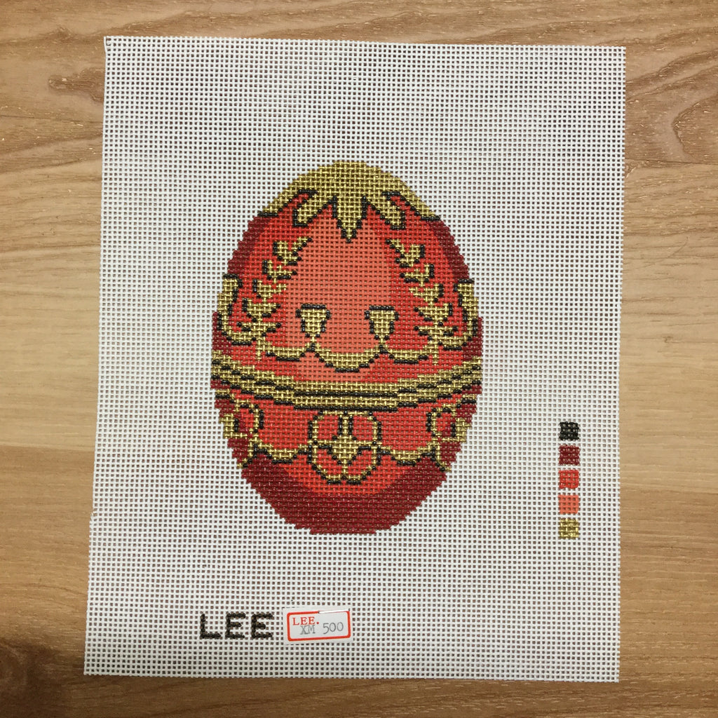 Red Faberge Canvas - KC Needlepoint