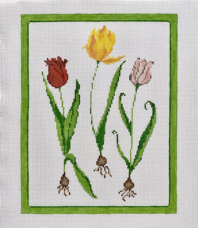 Three Tulips Canvas - KC Needlepoint
