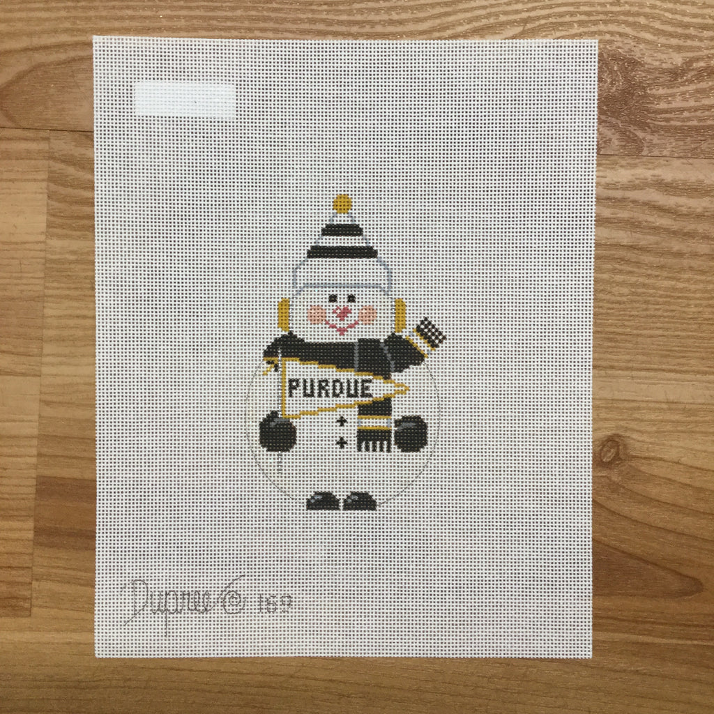 Purdue Snowman Canvas - KC Needlepoint