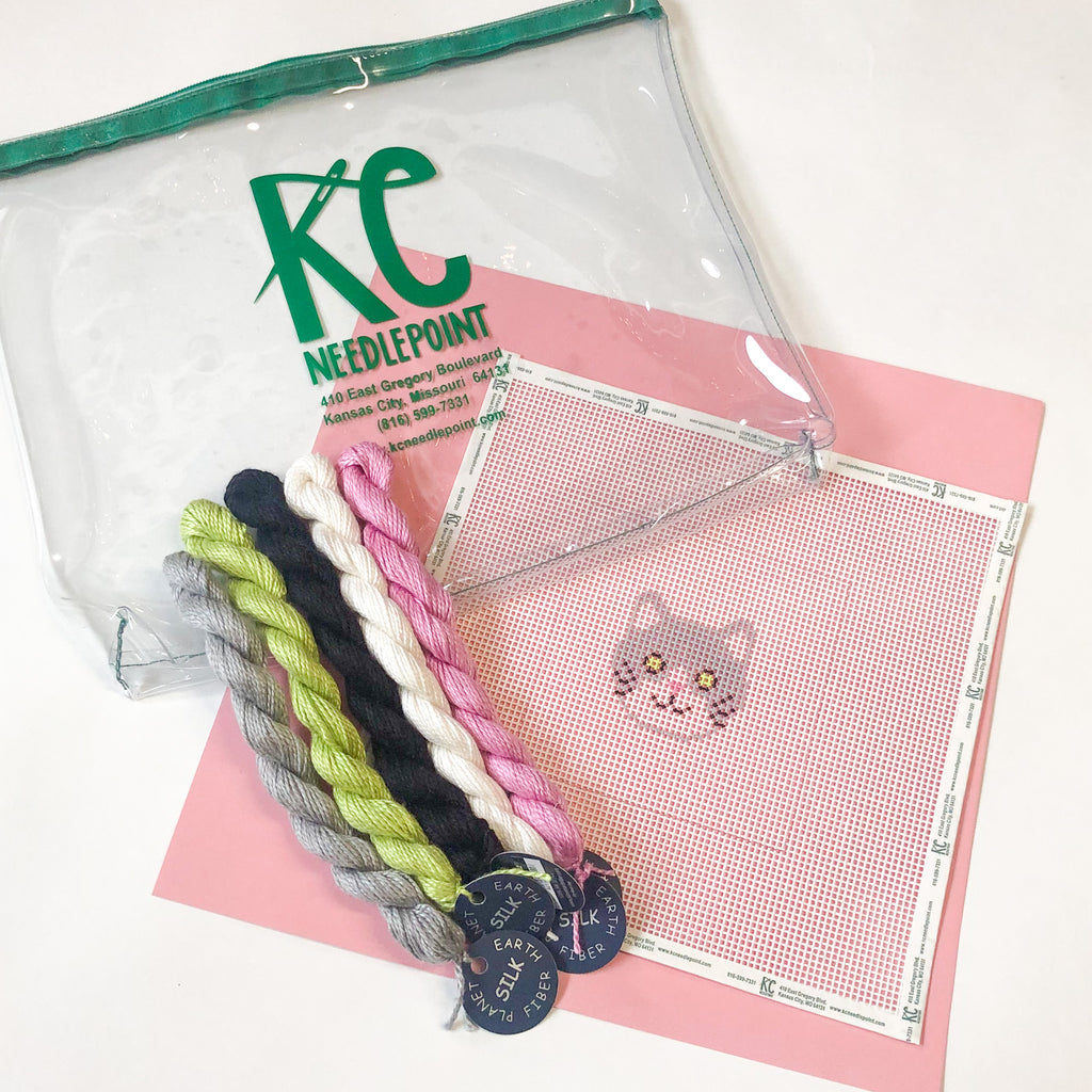 Cat Beginner Needlepoint Kit - KC Needlepoint