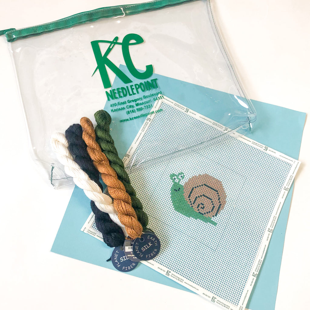Snail Beginner Needlepoint Kit - KC Needlepoint