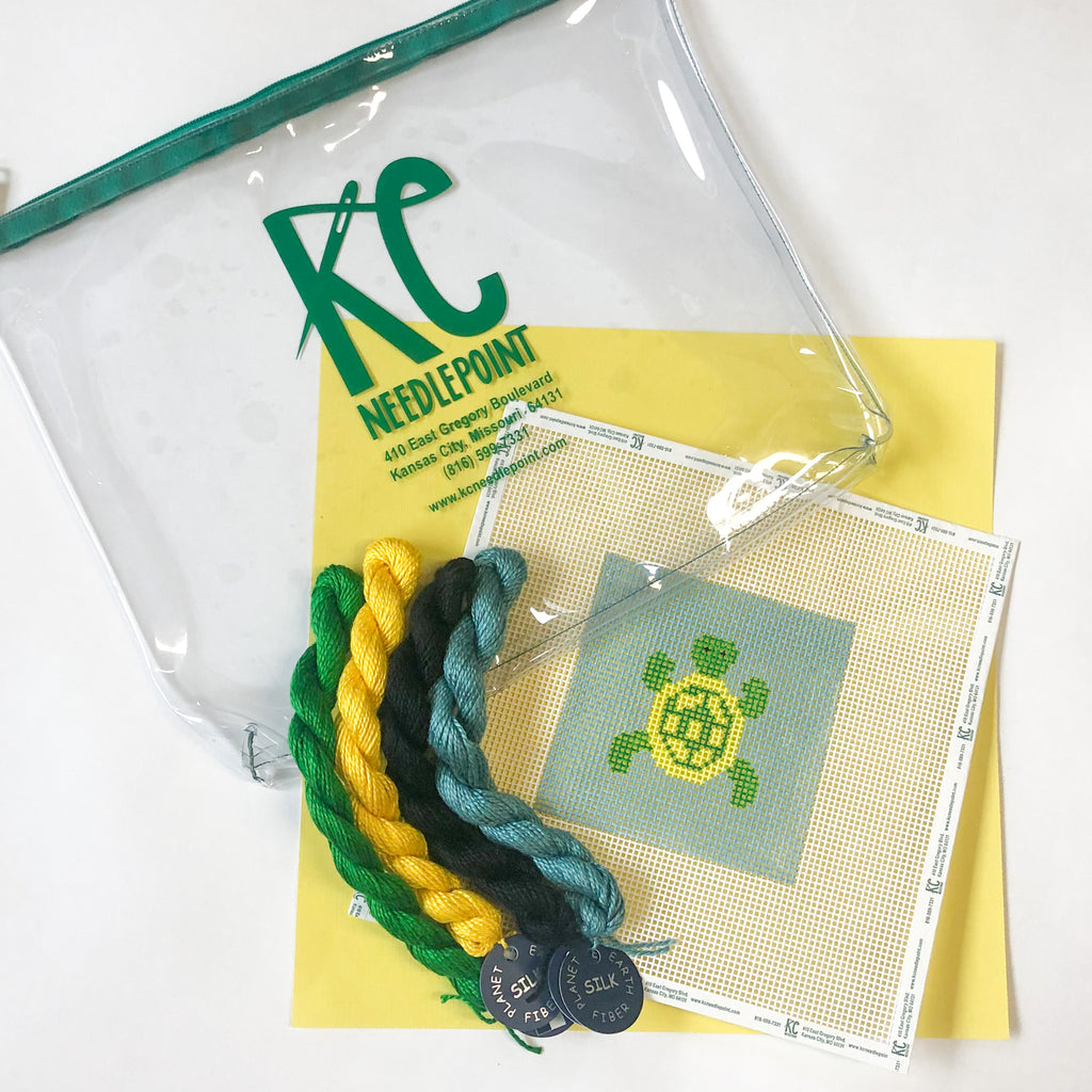 Turtle Beginner Needlepoint Kit - KC Needlepoint