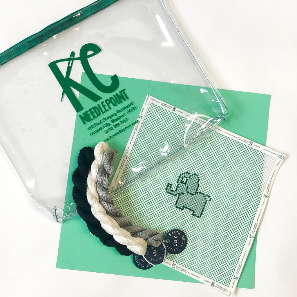 Elephant Beginner Needlepoint Kit - KC Needlepoint