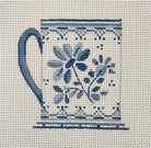 Delft Floral 2 Needlepoint Canvas - KC Needlepoint