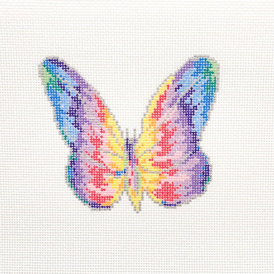 Rainbow Butterfly Canvas - KC Needlepoint
