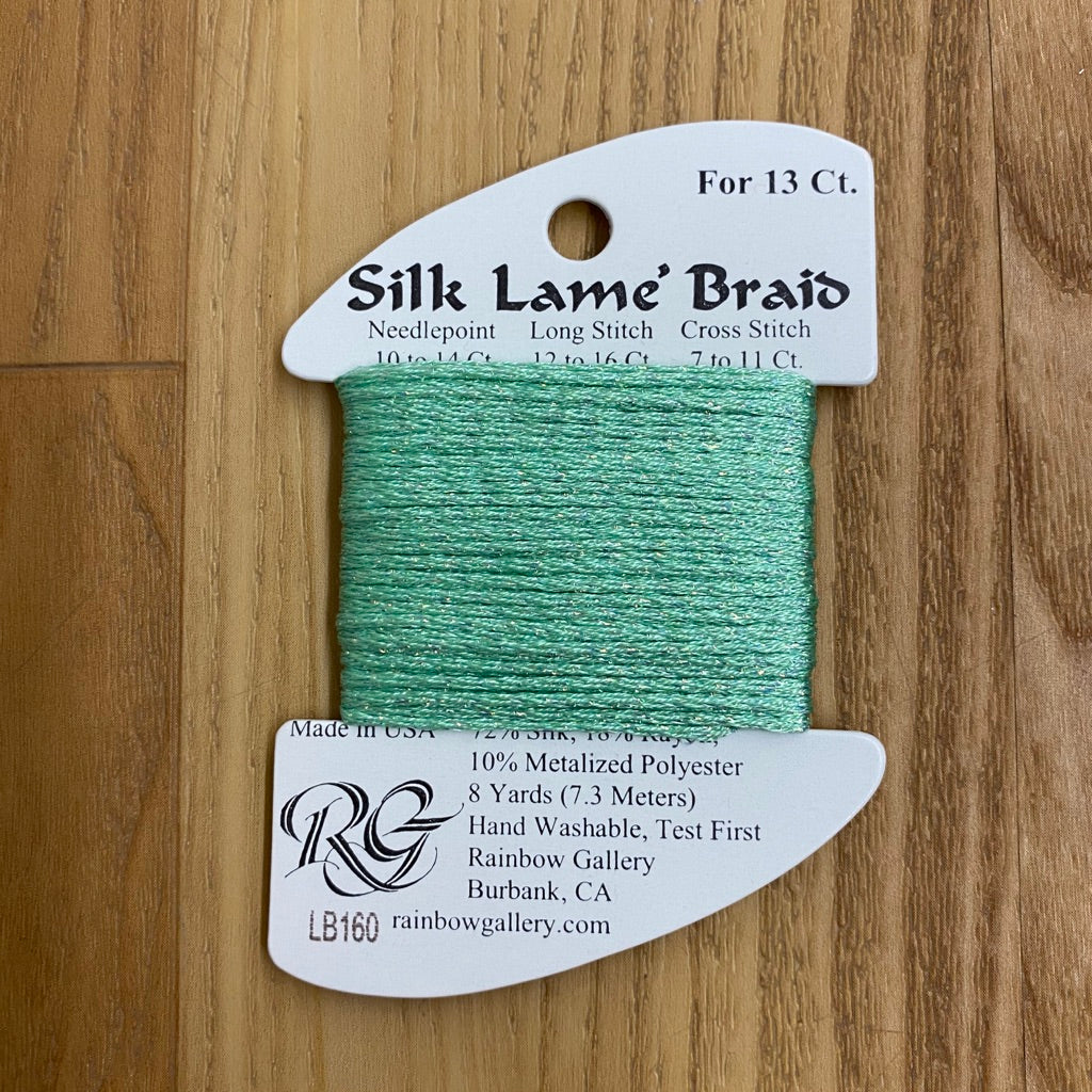 Silk Lamé Braid LB160 Dark Mint - KC Needlepoint