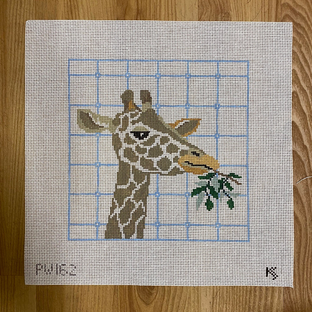 Giraffe Pillow Canvas - KC Needlepoint