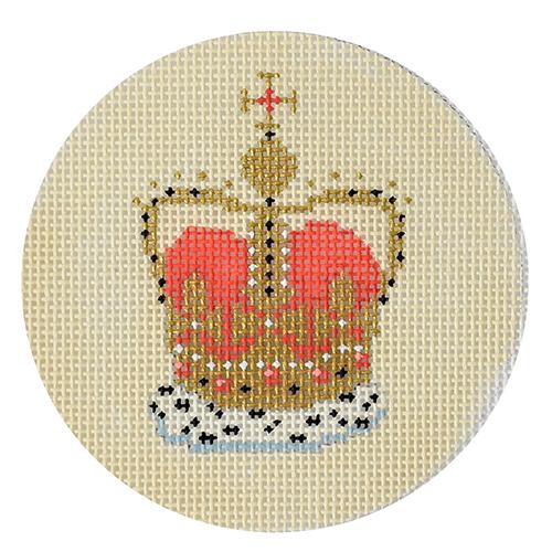 Royal Crown Round Canvas - KC Needlepoint